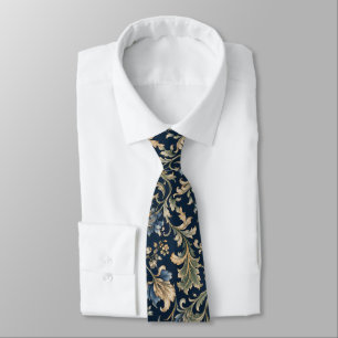 Corbata Floritura Botánica Fluyente Elegante