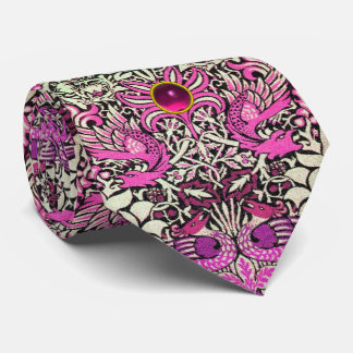 CORBATA FLOWERS,PEACOCKS AND DRAGONS PINK GEM STONE