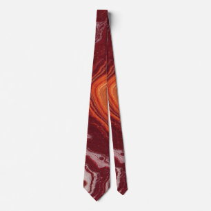 Corbata fluido naranja y burgundi