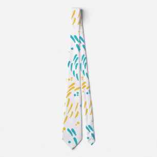 Corbata Flujo en azul turquesa y amarillo