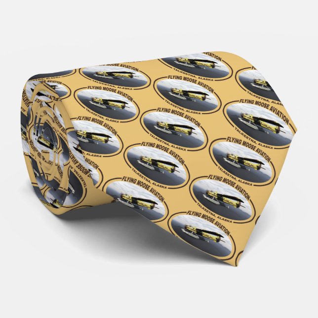 Corbata Flying Moose Aviation de Havilland DH3-C Otter (Enrollado)