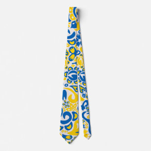Corbata Folklore pattern with Ukrainian flag colors