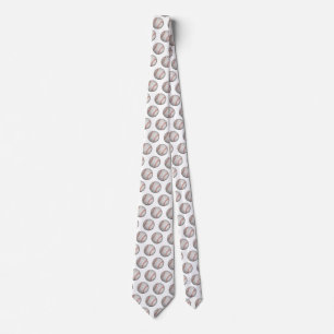 Corbata Fondo blanco del patrón de béisbol