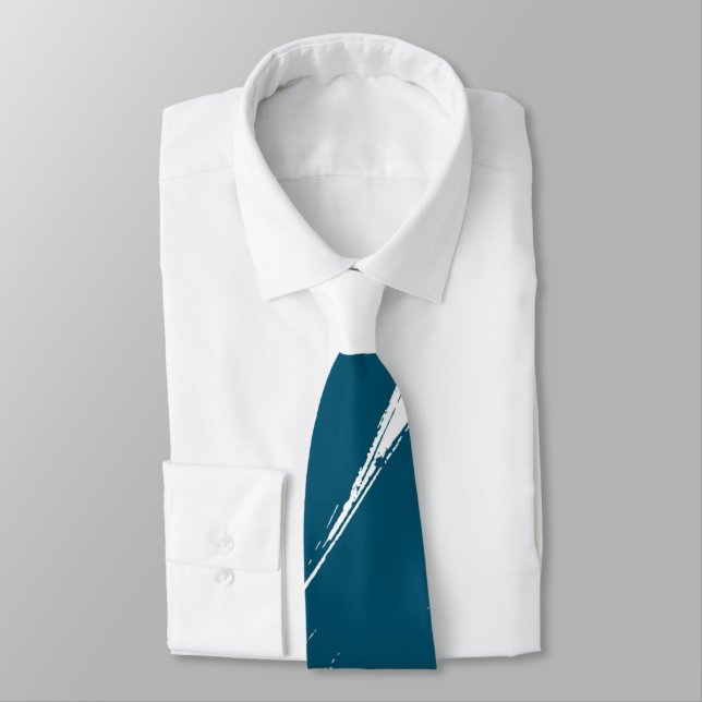 Corbata Fondo blanco moderno de Ming Brush (Atado)