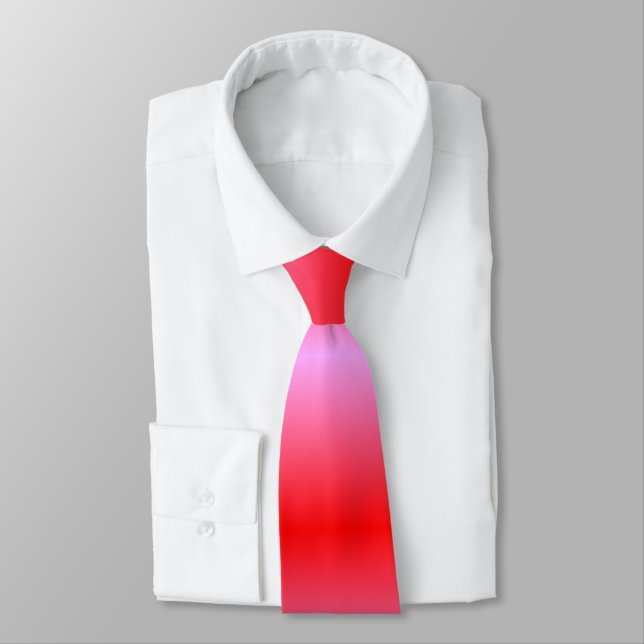 Corbata Fondo borroso gradiente rosa rojo (Atado)