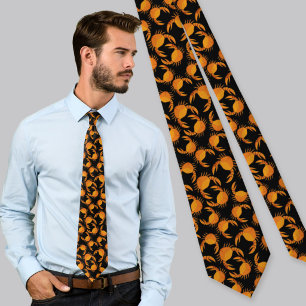 Corbata Fondo de Cangrejo Naranja