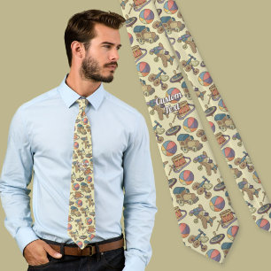Corbata Fondo de iconos de juguetes