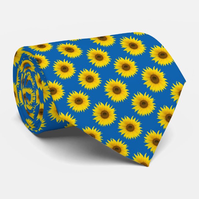 Corbata Fondo de los girasoles (Enrollado)