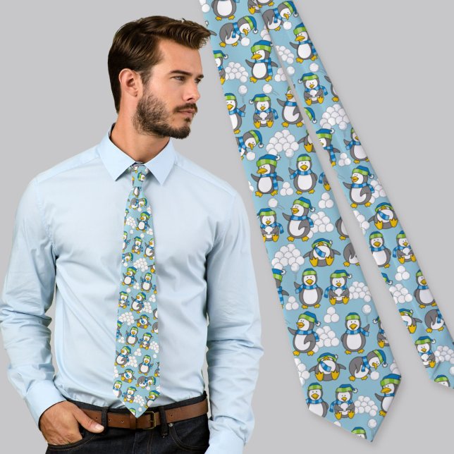 Corbata Fondo de pequeños pingüinos (Subido por el creador)
