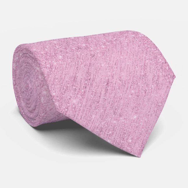 Corbata Fondo Lilac Purpurinoso Necktie masculino (Enrollado)