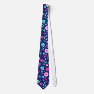 Corbata Fondo lindo con patrón floral