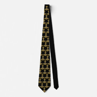 Corbata Fondo negro de oro martillo de Thor