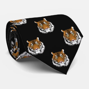 Corbata Fondo negro del tigre