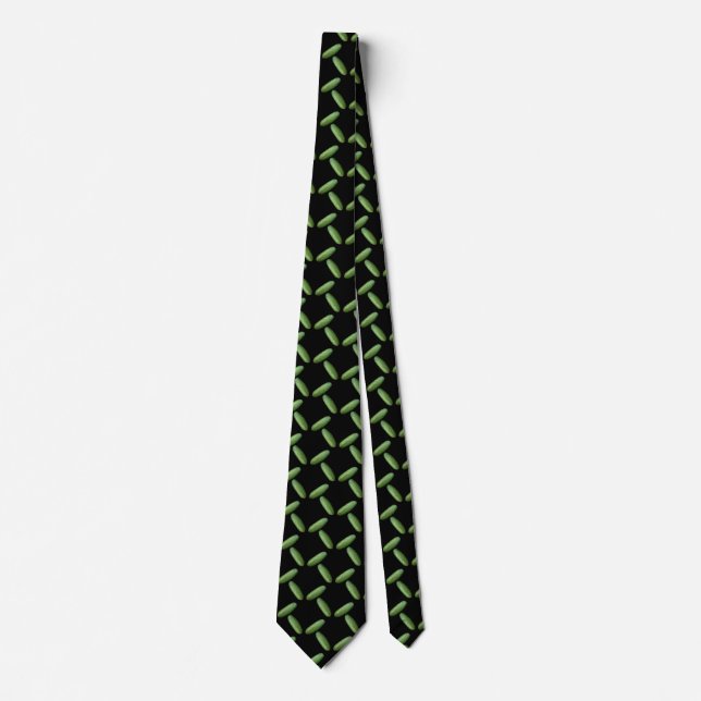 Corbata Fondo Negro Poder de Pepino (Anverso)