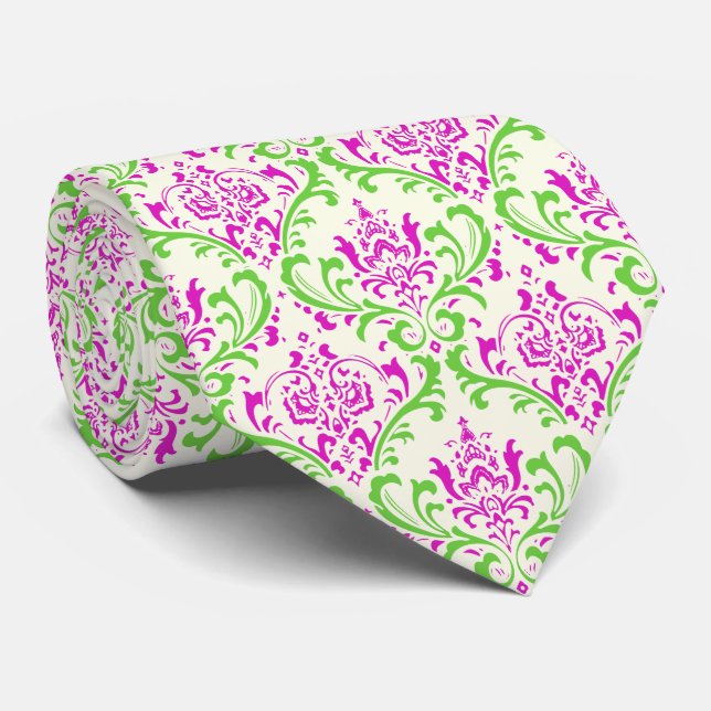 Corbata Fondo rossi damask/DIY de PixDezines (Enrollado)
