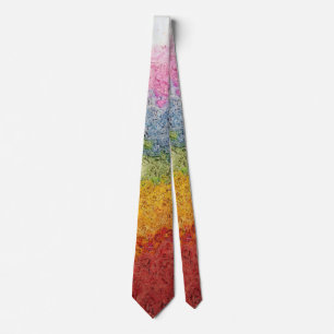 Corbata Fondo texturizado arco iris enrrollado brillante