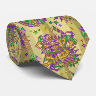 Corbata Fondo tonificado en oro de Paisley de Mardi Gras