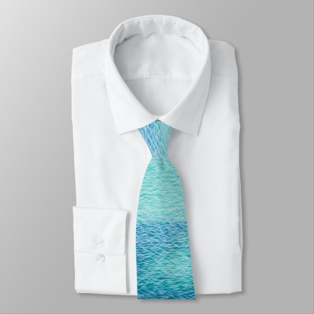 Corbata Fondo turquesa de agua de mar (Atado)