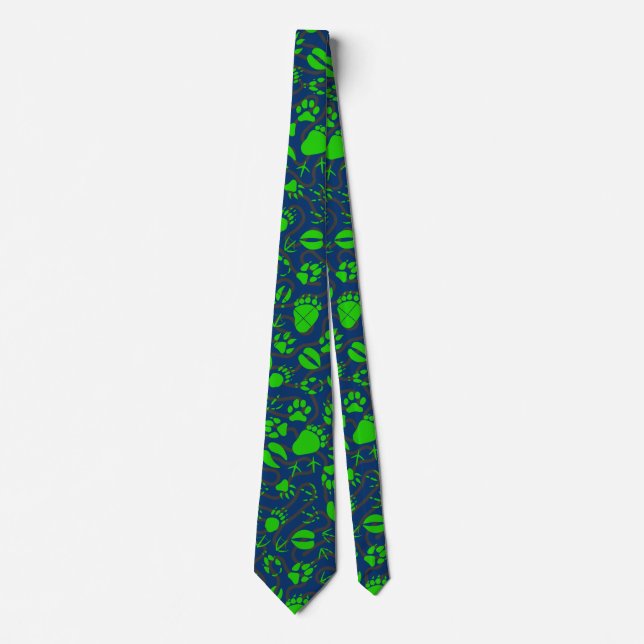 Corbata Foot prints 01.b.green DBlue BG (Anverso)