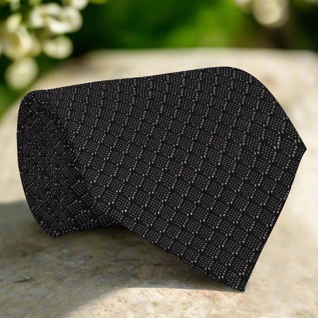 Corbata Forma cuadrada brillante negra Textura elegante de (Subido por el creador)