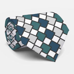 Corbata Forma de diamante geométrico azul de tinta índigo 