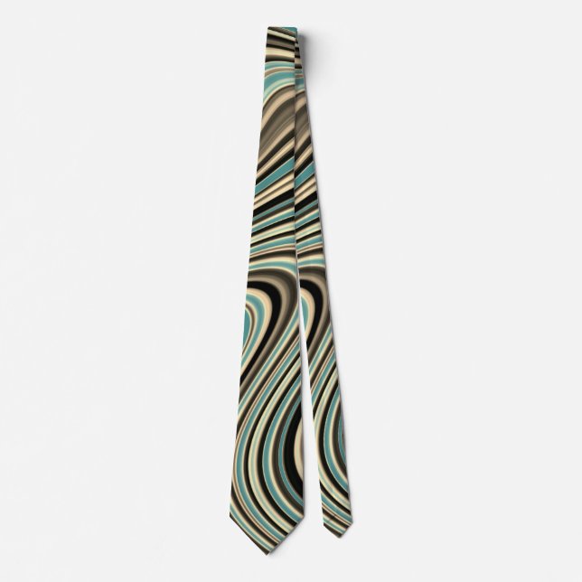 Corbata Formas abstractas de curvas retro (Anverso)