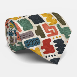 Corbata Formas artesanales y textura artística sana