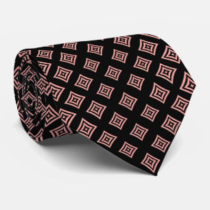 Corbata Formas geométricas Rosa Purpurina oro