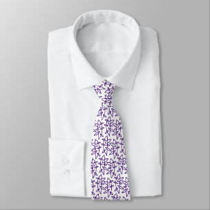 Corbata Formas - Profundo morado en blanco