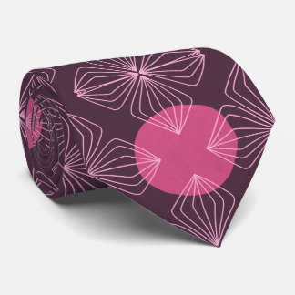 Corbata Formas rosadas de Borgoña