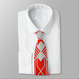 Corbata Formas y líneas de diamante Art Deco