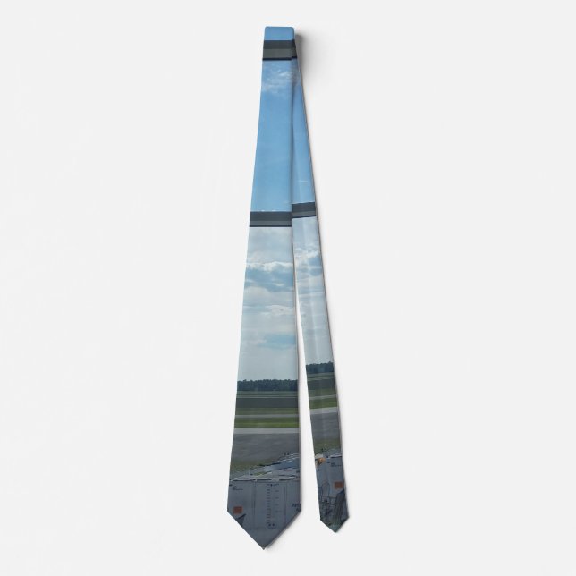 Corbata foto azul cielo del aeropuerto (Anverso)