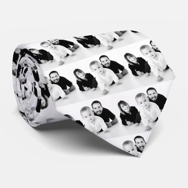 Corbata Foto de familia Personalizado personalizada (Enrollado)