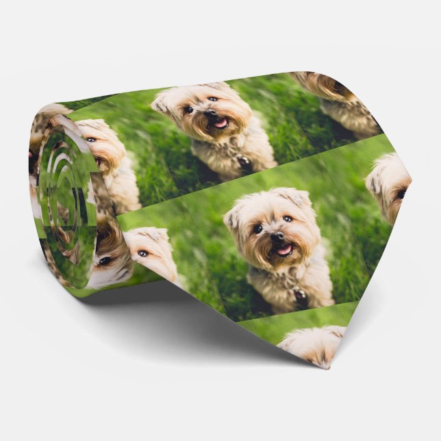 Corbata Foto de perro Mascota personalizada (Enrollado)