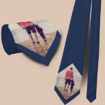 Corbata Foto de Personalizado azul de la Marina<br><div class="desc">Personalizado azul de la Marina Corbata de la foto en el cuello. Un regalo perfecto para un padre o abuelo en el Día del Padre,  cumpleaños o Navidades.</div>