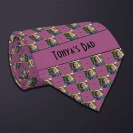 Corbata Foto de Plum Purple Checkered