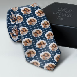 Corbata Foto de un círculo con franjas azules