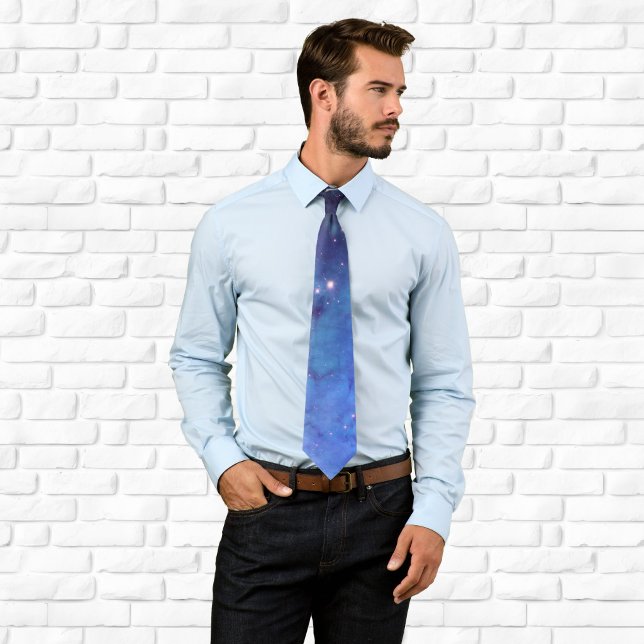 Corbata Foto del espacio azul (Blue Space Tie)