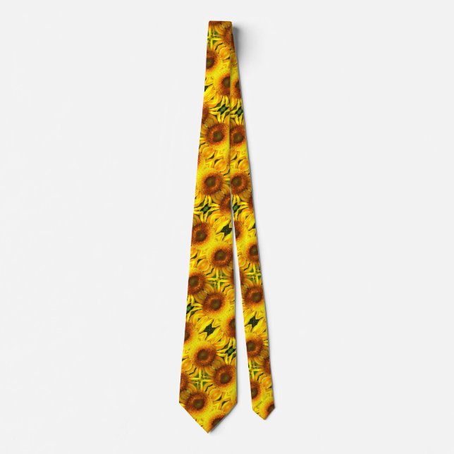 Corbata Foto elegante de girasol (Anverso)