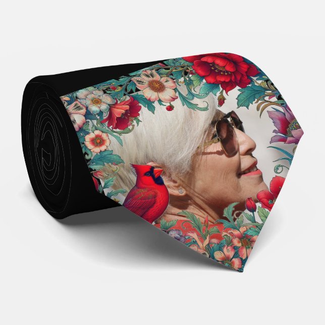 Corbata FOTO funeraria del Cardenal Rojo (Enrollado)