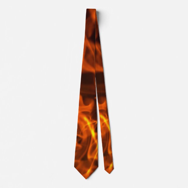 Corbata Fotografía de llamas de fuego real (Anverso)