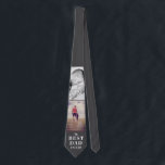 Corbata Fotos del Día 2 del Mejor Papá Gris Moderno<br><div class="desc">Día del Padre 2 de Fotos de la corbata del cuello. Tipografía blanca en un fondo gris con 2 fotos - agrega tus fotos. Puede cambiar cualquier texto en la corbata. Un regalo perfecto para un padre,  nuevo padre o abuelo en el Día del Padre.</div>