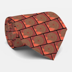 Corbata Fractal - Baldosa Naranja