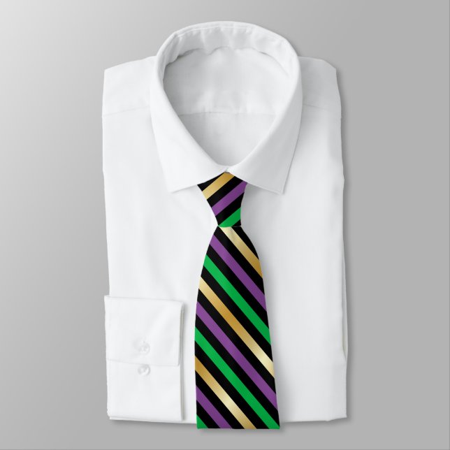 Corbata franja de baldosa fresca Mardi gra (Atado)