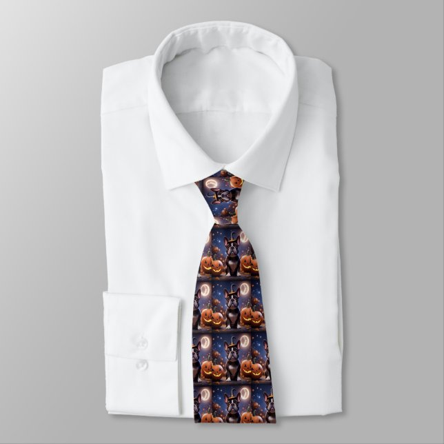 Corbata französische Bulldogge Halloween mit Kürbis (Atado)