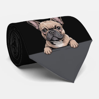 Corbata French Bulldog Funny Peeking Puppy Dog Lover