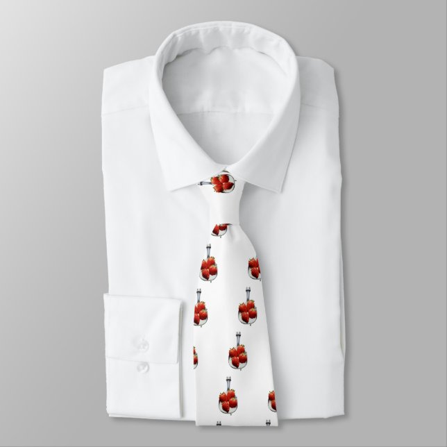Corbata Fresas y Crema (Atado)