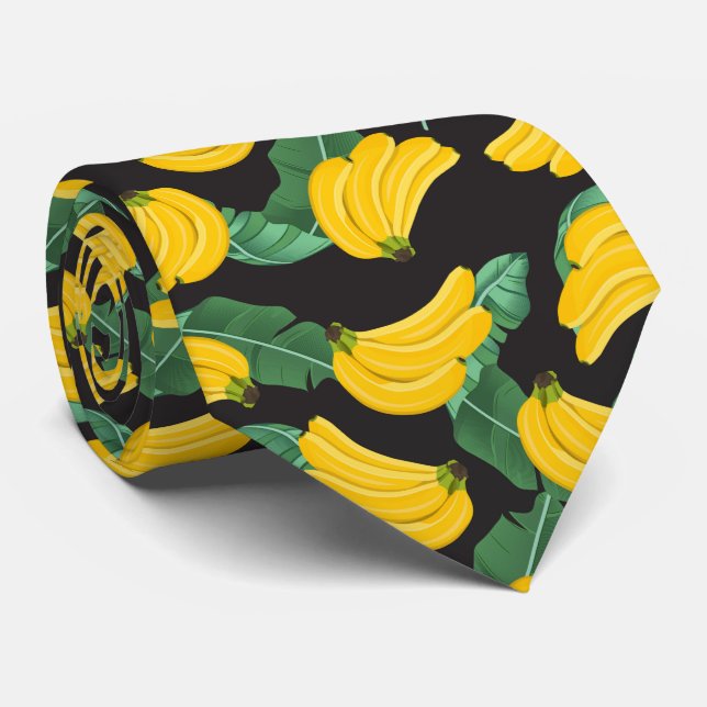 Corbata fresco patrón de baldosas de fruta bananera (Enrollado)