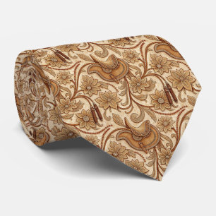 Corbata Fresco patrón de cuero demasiado occidental