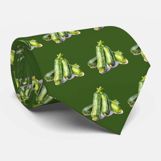 Corbata fresquísimo patrón de madera de pepino vegetal (Enrollado)